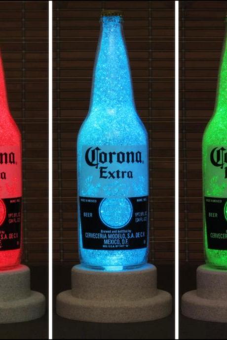Corona Beer 24oz Bottle Lamp Light Color Changing Led Remote Control Led-mexico Beer -bodacious Bottles-