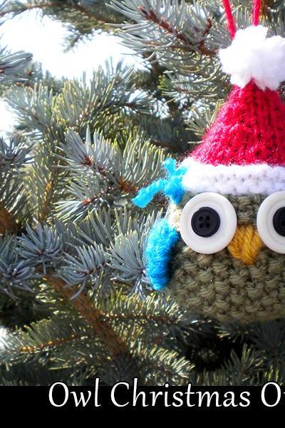 Owl Christmas Ornament Knitting Pattern