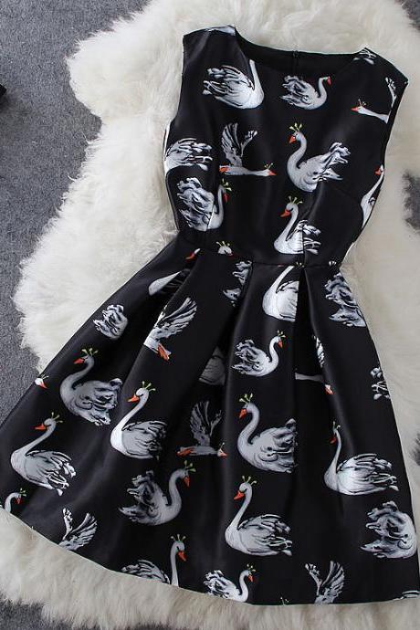 Sexy Fashion Printed Sleeveless Dress