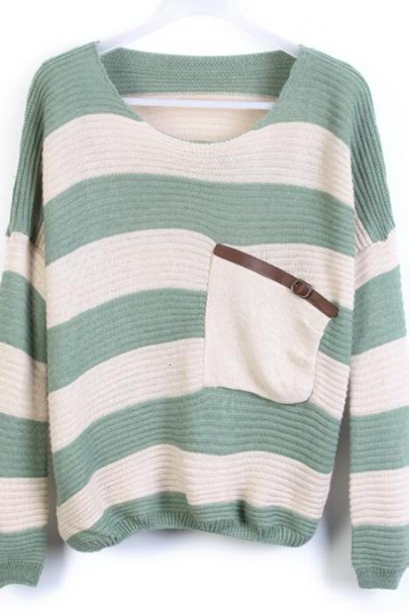 Fashion Striped Pullover Sweater #092205al