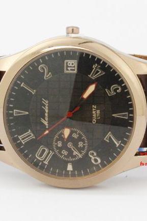 Men's leather watch, fashion steampunk watch, best gift for boyfriend - Leather Wrist Watch