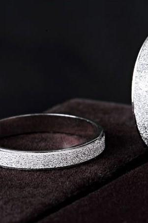 Engraving-platinum Rings His And Hers Promise Rings Meticulous Polished Surface Couple Wedding Bands Set Matching Rings