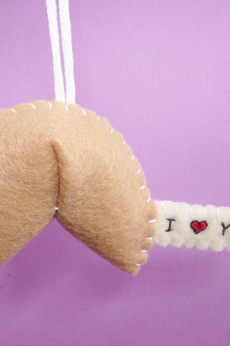 I Heart You Fortune Cookie Ornament