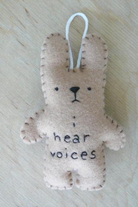 Felt Animal Rabbit Funny Bunny - I Hear Voices