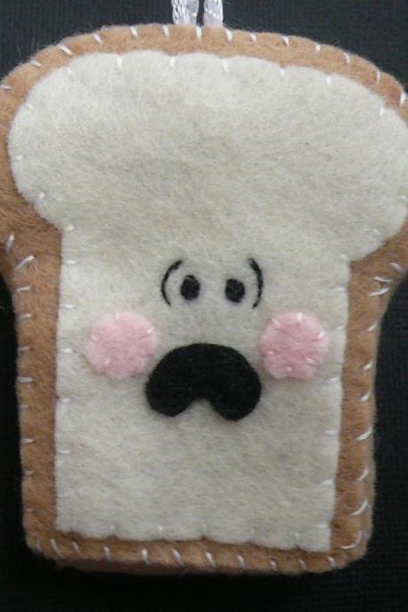 Funny Toast Ornament - Terrified Toast