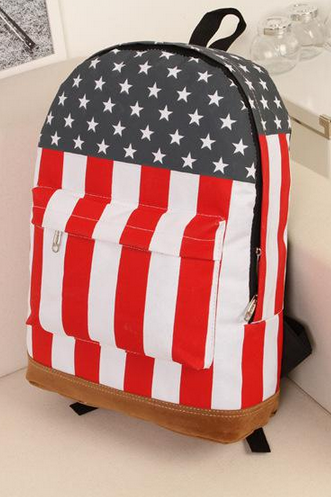New Arrival Canvas Shoulder Bag British / American Flag Punk Bag Backpack Schoolbag Day Packs