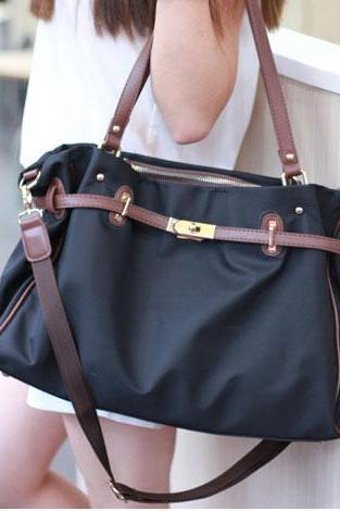 Fashion new Canvas Navy Platinum Handbag&Shoulder Bag