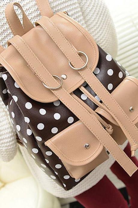 Polka Dot Travel Backpack