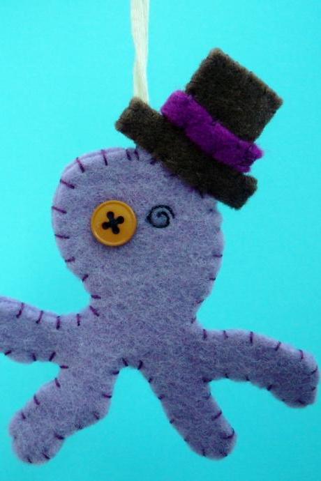 Funny Ornament - Otto The Felt Octopus