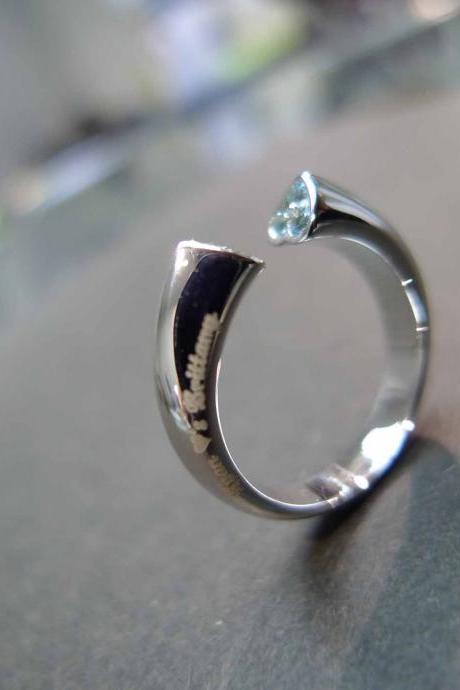 Blue Topaz And Peridot Wedding Ring