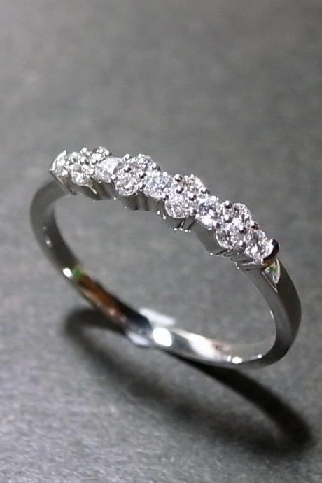 Diamond Wedding Ring in 14K White Gold