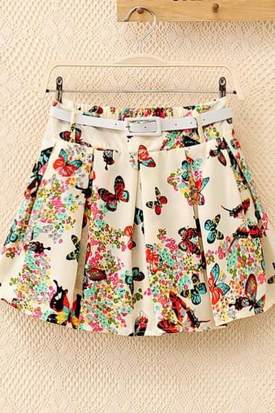 Printed Chiffon Skirt New Fashion Skirts