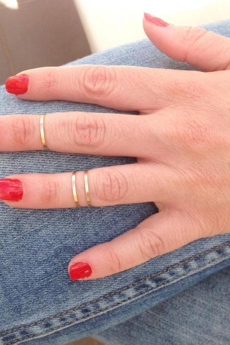 Above Knuckle Rings, Sgold Stack Ring, Gold Bands, Stacking Rings, Thin Rings, Knuckle Rings, Thin R0ings, 1stackable Rings A525