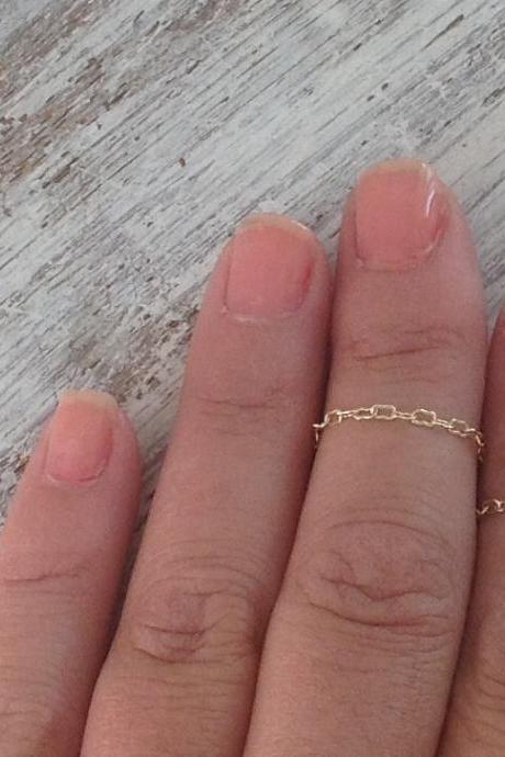 gold rings, chain knuckle rings, stacking gold rings, knuckle rings, gold rings, thin ring, stackable rings,1 any size A517
