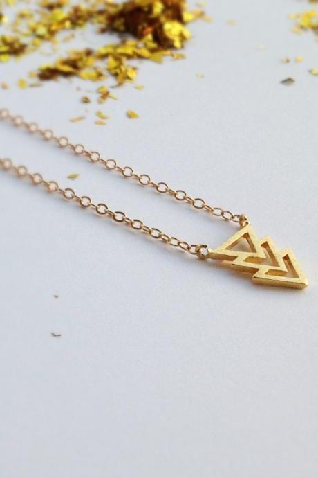 Gold Necklace, Arrow Necklace, Gold Arrow Necklace, Dainty Necklace, Everyday Necklace,1 Gift For Her - 801