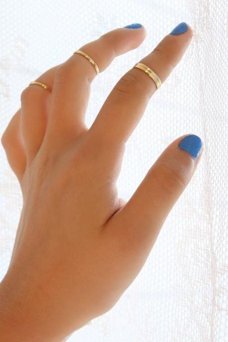 Thin Ring, Knuckle Rings, Above Knuckle Rings, Midi Gold Rings, Thin Rings, Stackable Rings,1 Gold Knuckle Rings A548