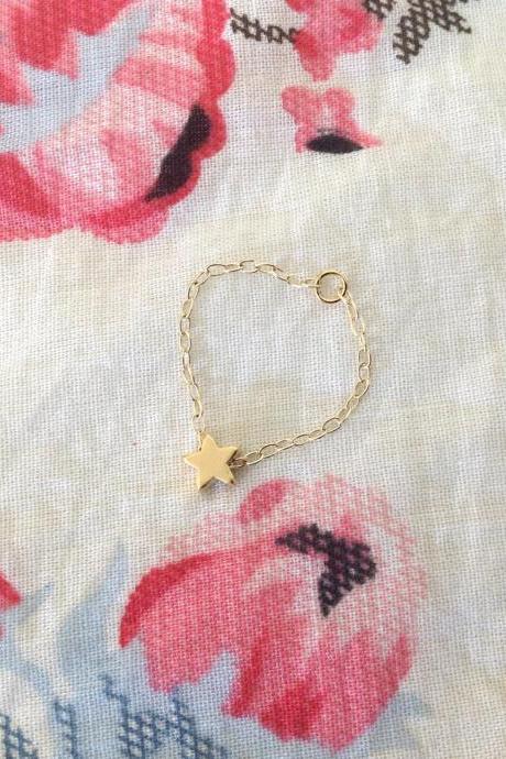 Gold Star Chain Bracelet, Jewelry
