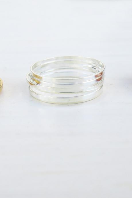 Stacking Rings - Thin midi rings - Set of 18 stack knuckle rings, 3 sets of 6 stacking ring, Gold ring, Silver ring, Rose gold ring