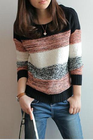 Round Neck Long-sleeved Knit Sweater Jacket #ad100821hj