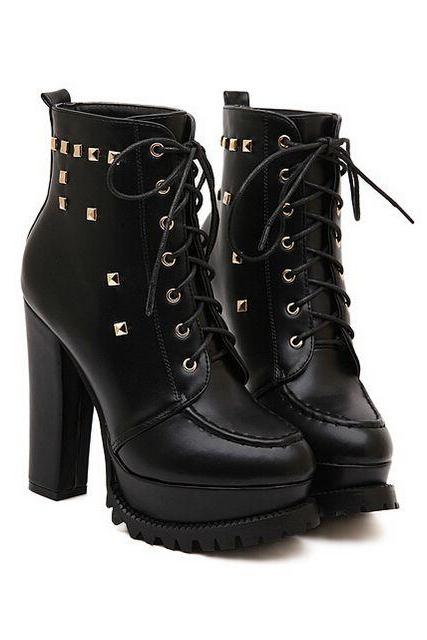 Heeled boots | High heel, leather high heel boots | Luulla