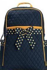 Nice Sweet Bow Dot Canvas Backpack