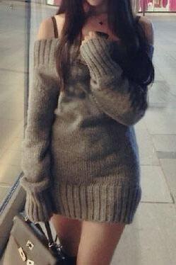 Sexy Sweater Dress #sf101309jl