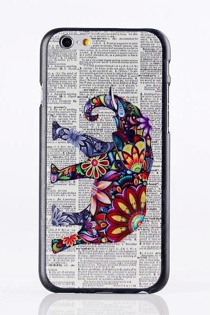 *Free Shipping* 18 kinds top fashion animal painting hard case for iphone 6 6g back cover case 4.7 inch colorful simple line style phone case