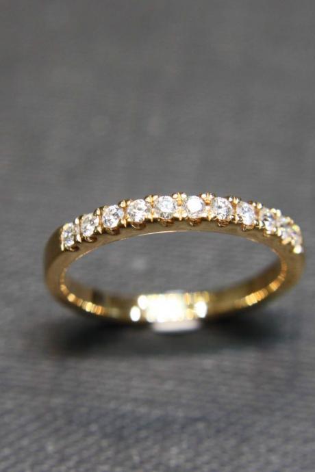Wedding Diamond Ring In 18k Yellow Gold
