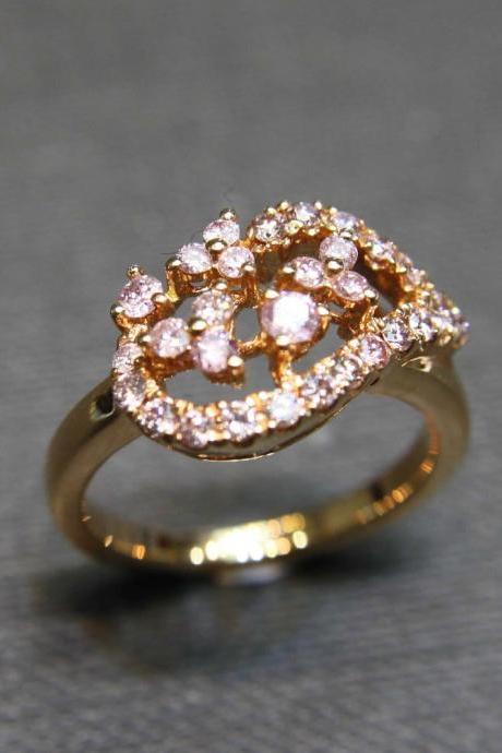 Pink Sapphire Wedding Ring In 14k Rose Gold
