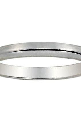 Custom Made - 2mm Comfort Fit Wedding Ring In 14k White Gold