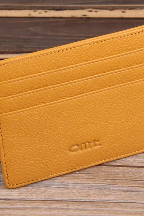 Women Leather Credit Card Holder Case Men's Card Holder Wallet Business Card Package Genuine Leather Bag