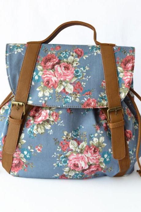 Fresh Summer Floral Printed Backpack