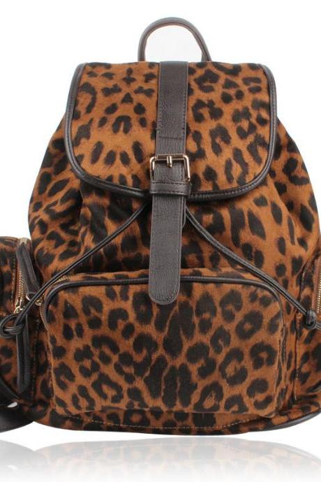 Unique Backpack With Leopard Prints