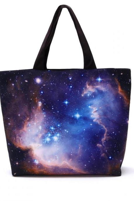 Blue Fantasy Starry Sky Fashion Shoulder Bag For Women