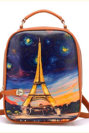 Fresh Cute Effie Tower Paint Backpack