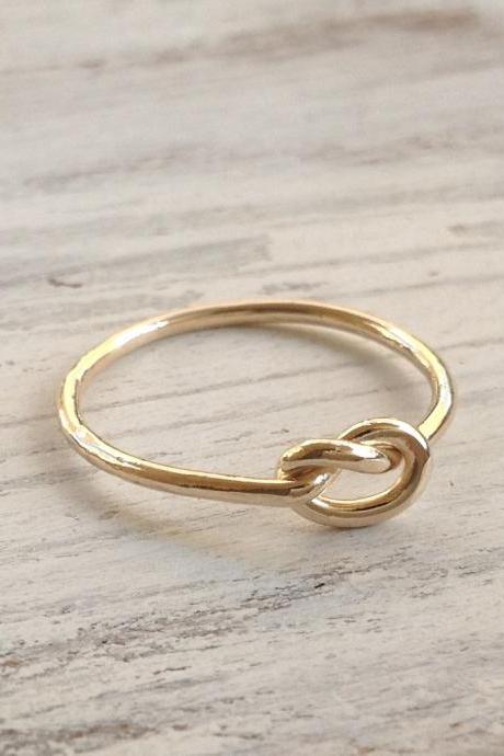 Knot ring, infinity knot, gold ring, knot knuckle ring, above knuckle ring, knuckle ring, friendship ring - 1003