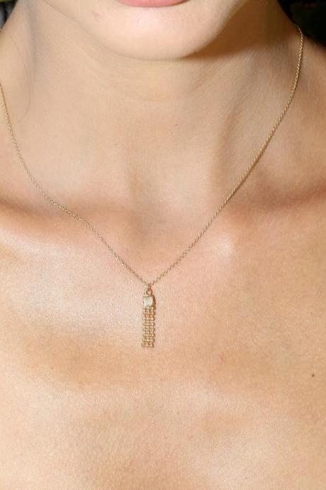 Gold necklace, dainty necklace, chain necklace, unique necklace, simple gold necklace, delicate necklace, style - 597