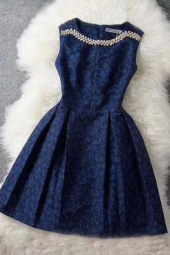 Sweet Embroidered Sleeveless Dress