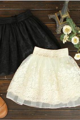 Sweet embroidered lace skirts AX102303ax