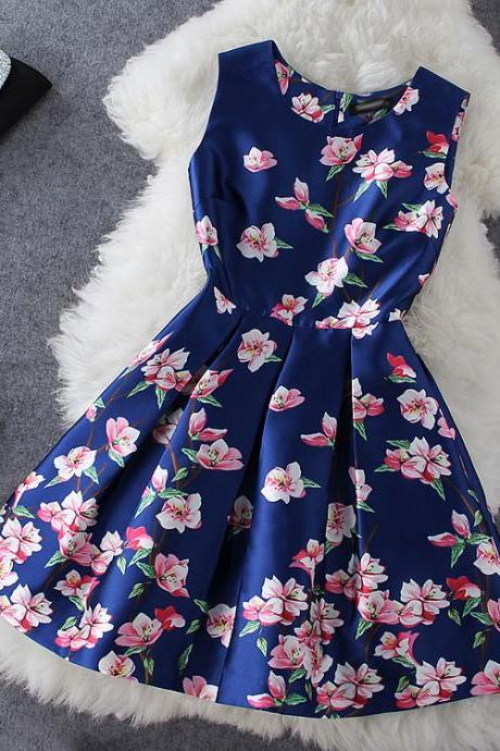 Floral Dress In Blue
