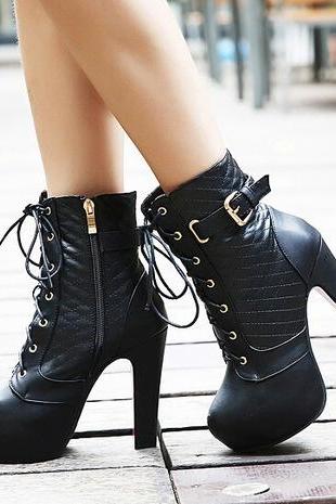 black boot red heel