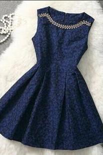 High Quality Slim Blue Party Dress 2014, Blue Prom Dress, Elegant Formal Dresses