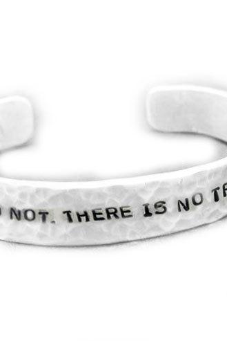 Star Wars Do, Or Do Not. There Is No Try Hand Stamped cuff Hammered Bracelet