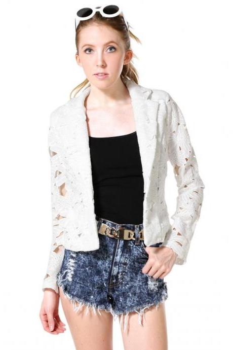 CROCHET LACE BLAZER