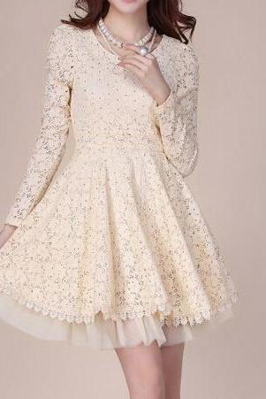 Long-sleeved lace dress AX110210ax