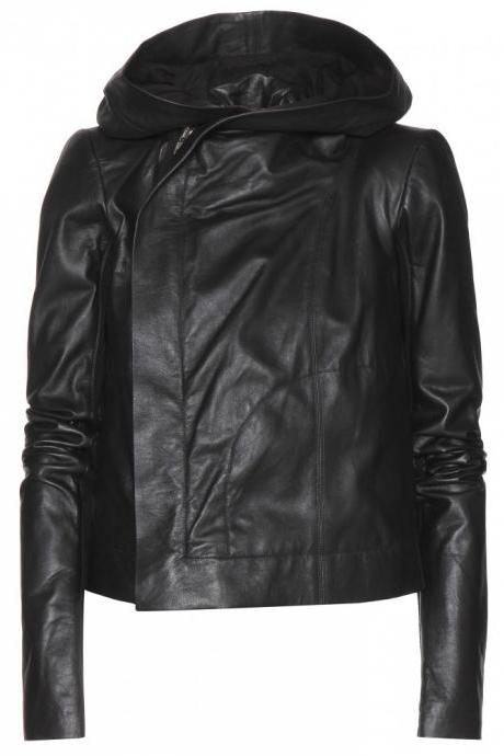 Women&amp;#039;s Hooded Leather Jacket, Womens Leather Jackets, Leather Hoodies