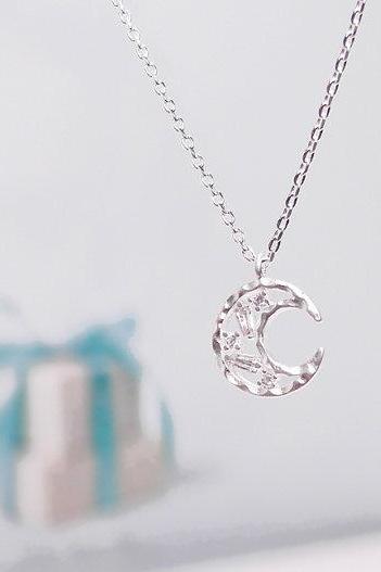 Crescent Moon Necklace, Smile Moon Necklace, Make A Wish, Beginnings Necklace, Illuminated Necklace, Dream Jewelry