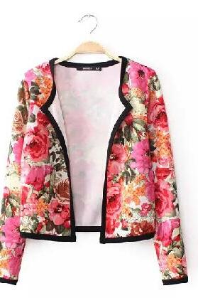 Autumn Flower Jacket Coat