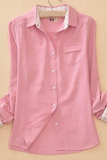 Sweet Long-sleeved Cardigan Shirt Ax110704ax