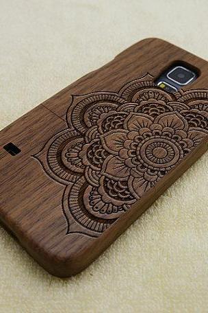 Mandala Engraved Iphone 6s Plus 6s 6 6 Plus 5 5s 5c 4 4s Wood Case , Samsung S6 S5 S4 S3 Note 5 4 3 Wood Cover ,gifts For Boyfriend